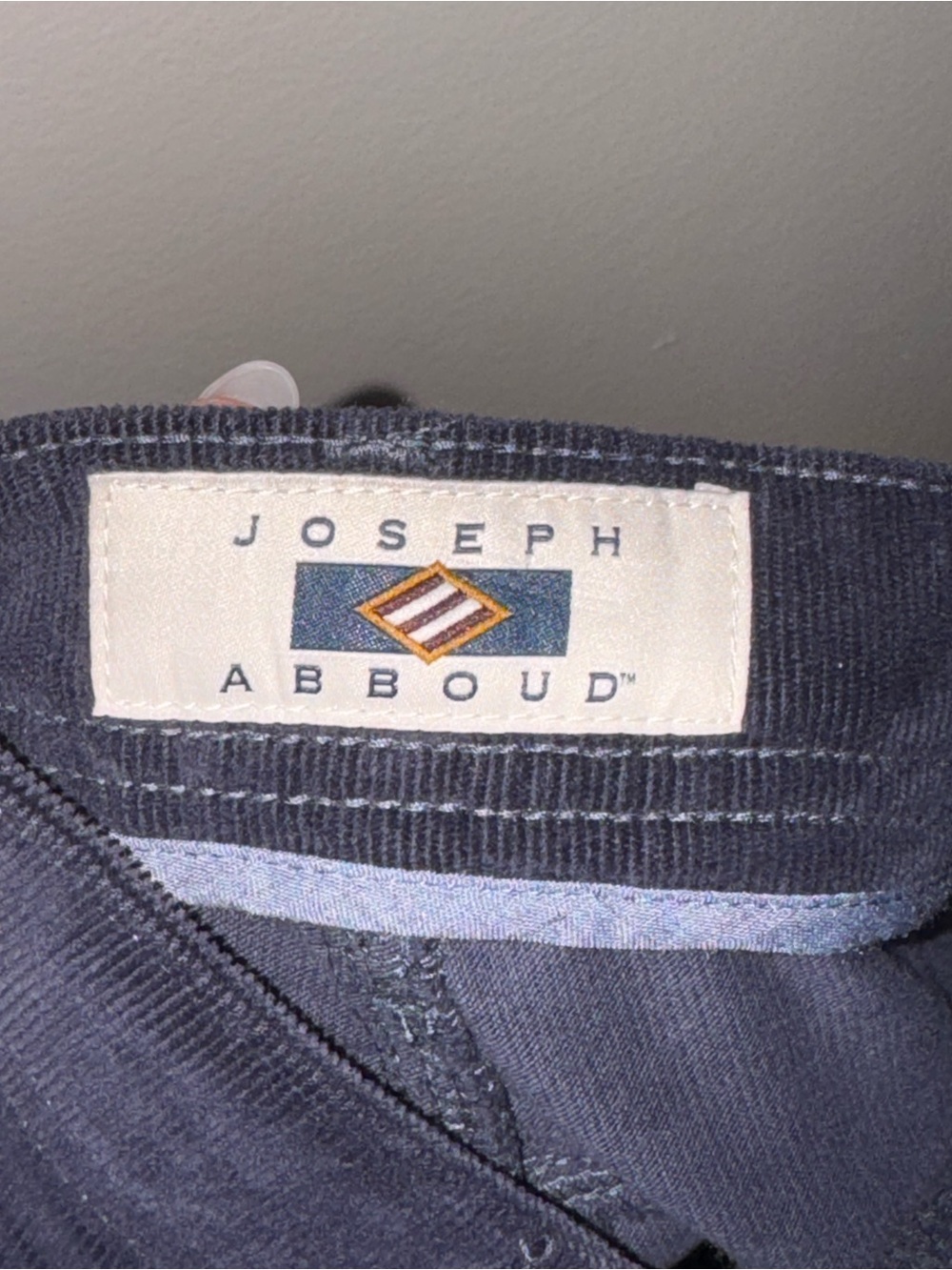 Joseph Abboud Men's Dark Blue Casual Pants